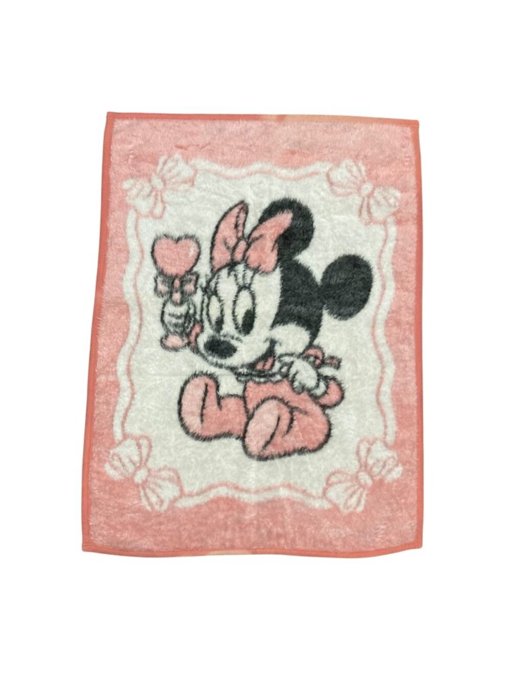 1984 Biederlack Minnie Mouse Walt Disney Pink Blanket